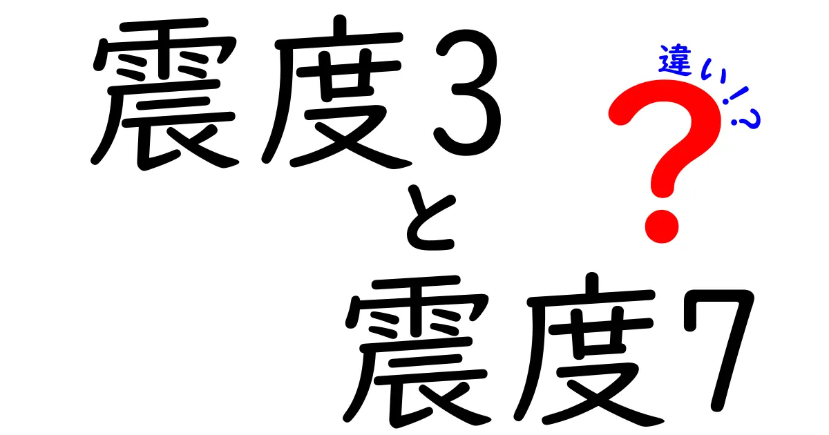 震度3と震度7の違いとは？危険度や影響をわかりやすく解説！
