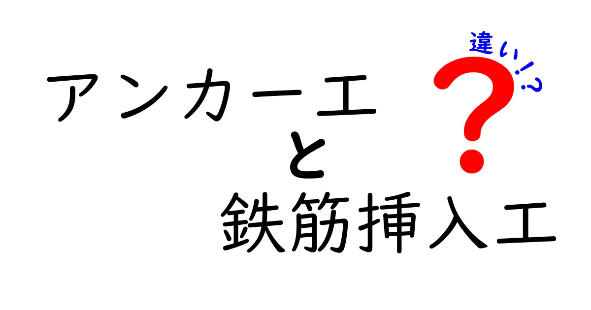 【徹底解説】アンカー工と鉄筋挿入工の違いとは?特徴と使い分けをわかりやすく紹介!