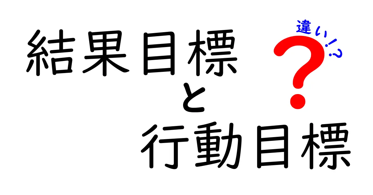 結果目標と行動目標の違いを徹底解説!何をいつ達成するべきかを決める3つのポイント