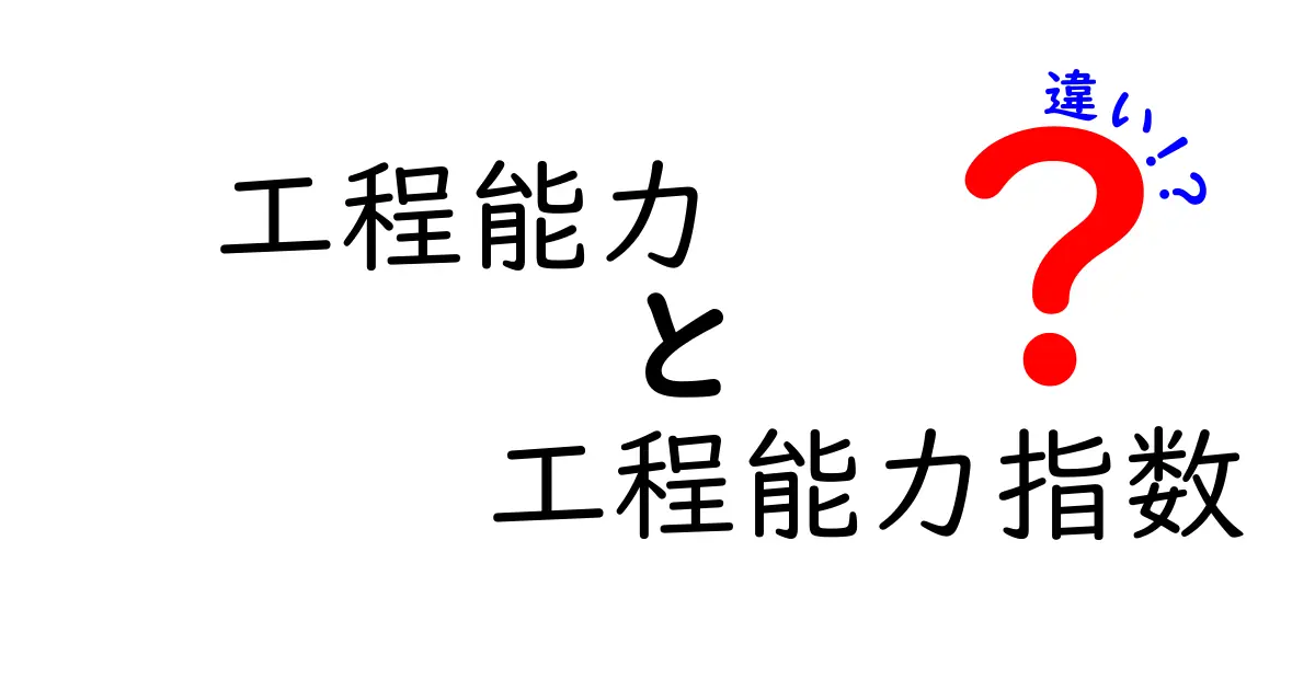 工程能力と工程能力指数の違いを徹底解説!中学生にも分かるやさしい解説と実務のポイント
