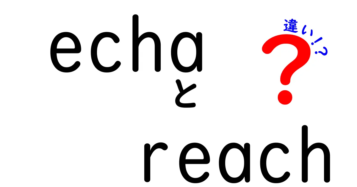echaとreachの違いを徹底解説：混同しがちな用語の正しい意味と日常業務への影響