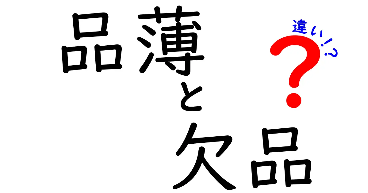 品薄と欠品の違いをわかりやすく解説！買い物の現場で役立つ判断力を育もう