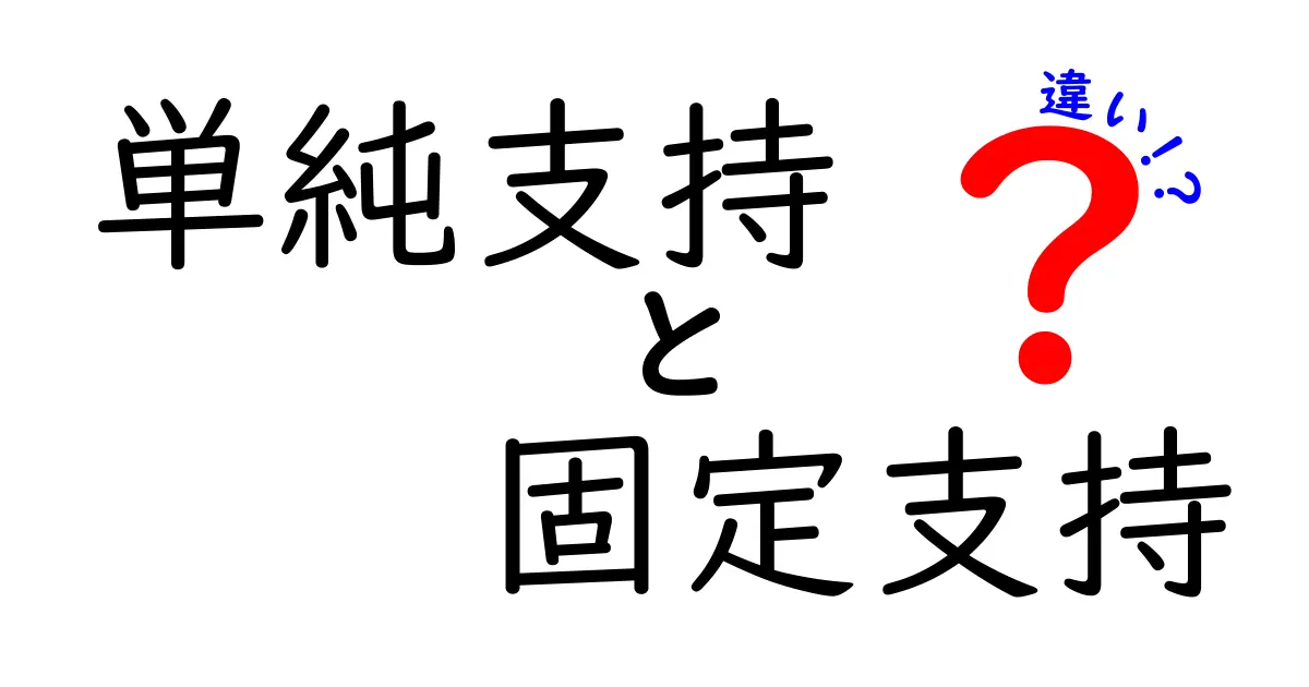 単純支持と固定支持の違いをわかりやすく解説!構造物の理解に役立つ基礎知識