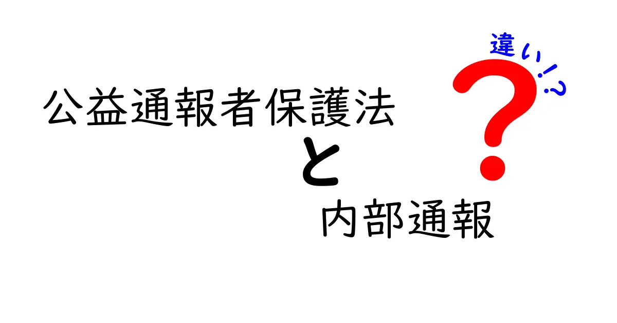 公益通報者保護法と内部通報の違いをわかりやすく解説|中学生にも理解できるポイント