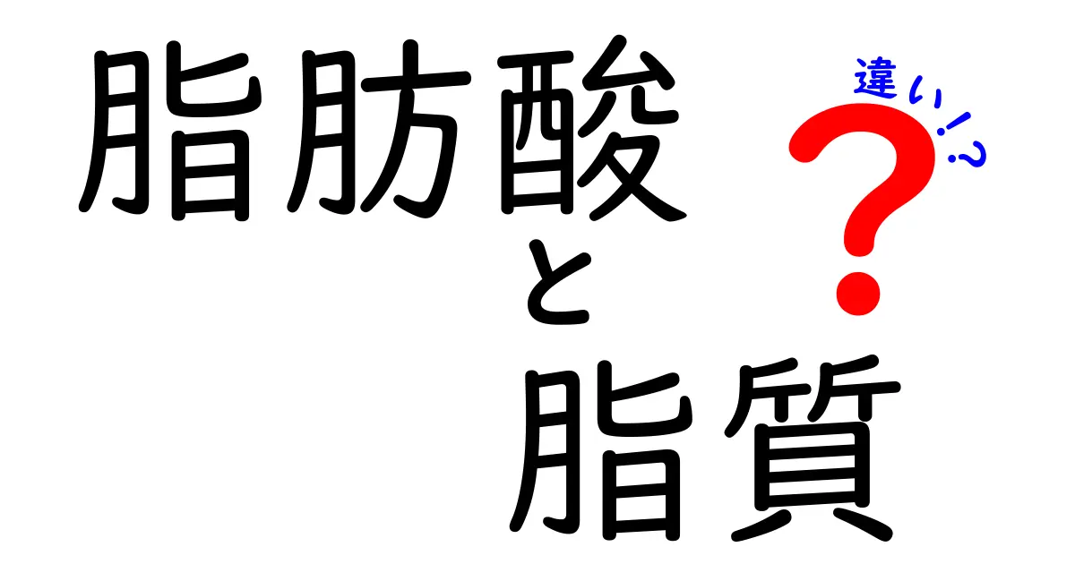脂肪酸と脂質の違いとは？基礎からわかりやすく解説！