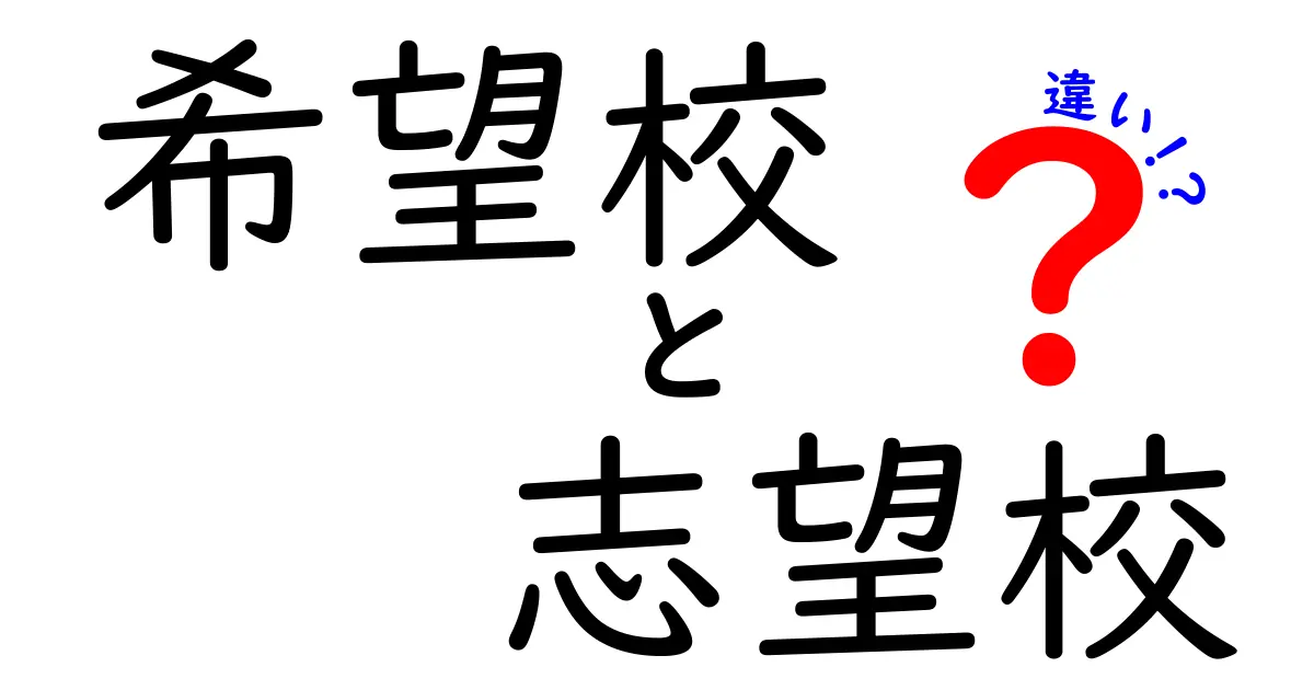 「希望校」と「志望校」の違いとは？進学を考える中学生が知っておきたいポイント