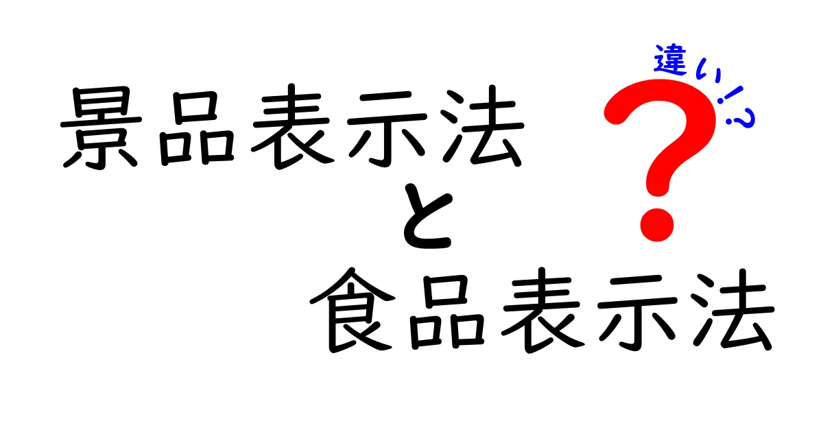 景品表示法と食品表示法の違いを徹底解説！今すぐわかるポイントと実務の注意点