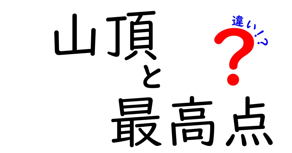山頂と最高点の違いとは?自然と地形の秘密をわかりやすく解説!