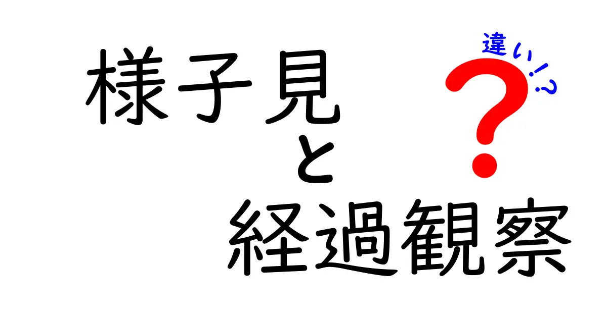 様子見と経過観察の違いを徹底解説!中学生にも伝わる判断のコツと使い分けの実践ガイド
