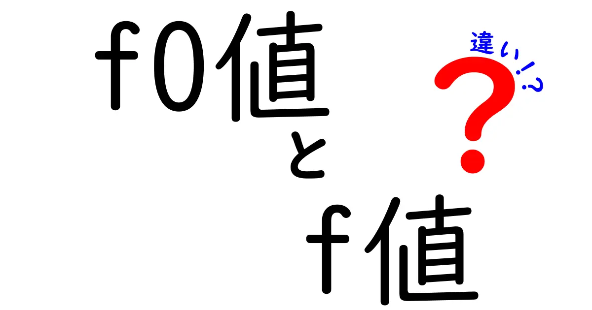 f0値とf値の違いとは?初心者でもわかる簡単解説