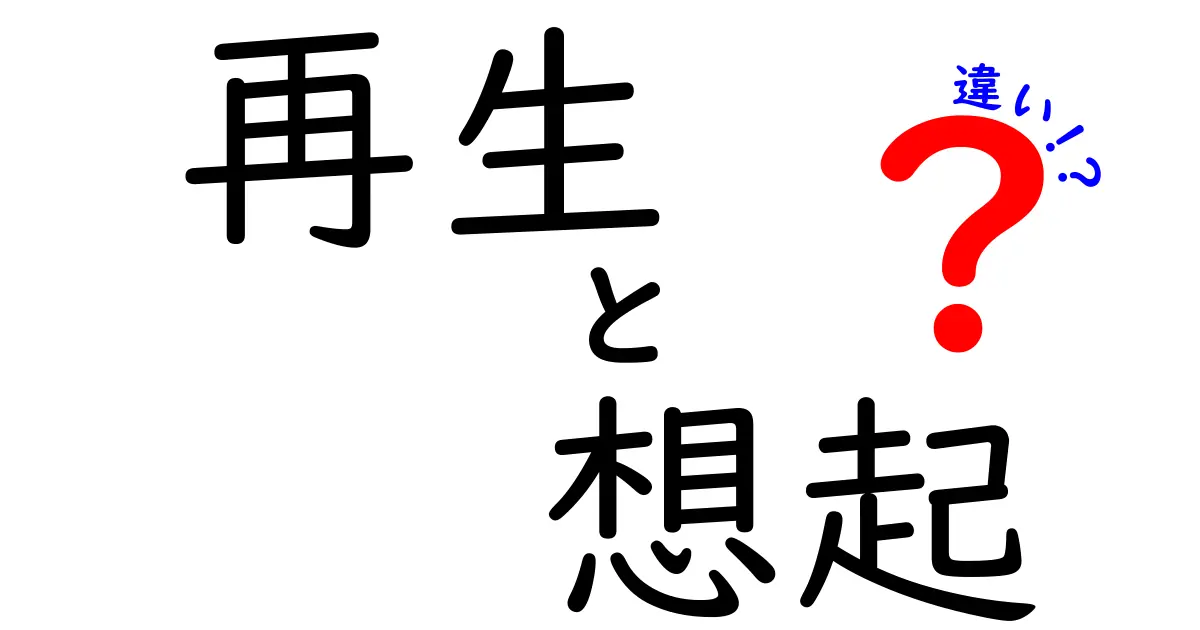 再生と想起の違いが一目で分かる!記憶と体験の仕組みをやさしく解説