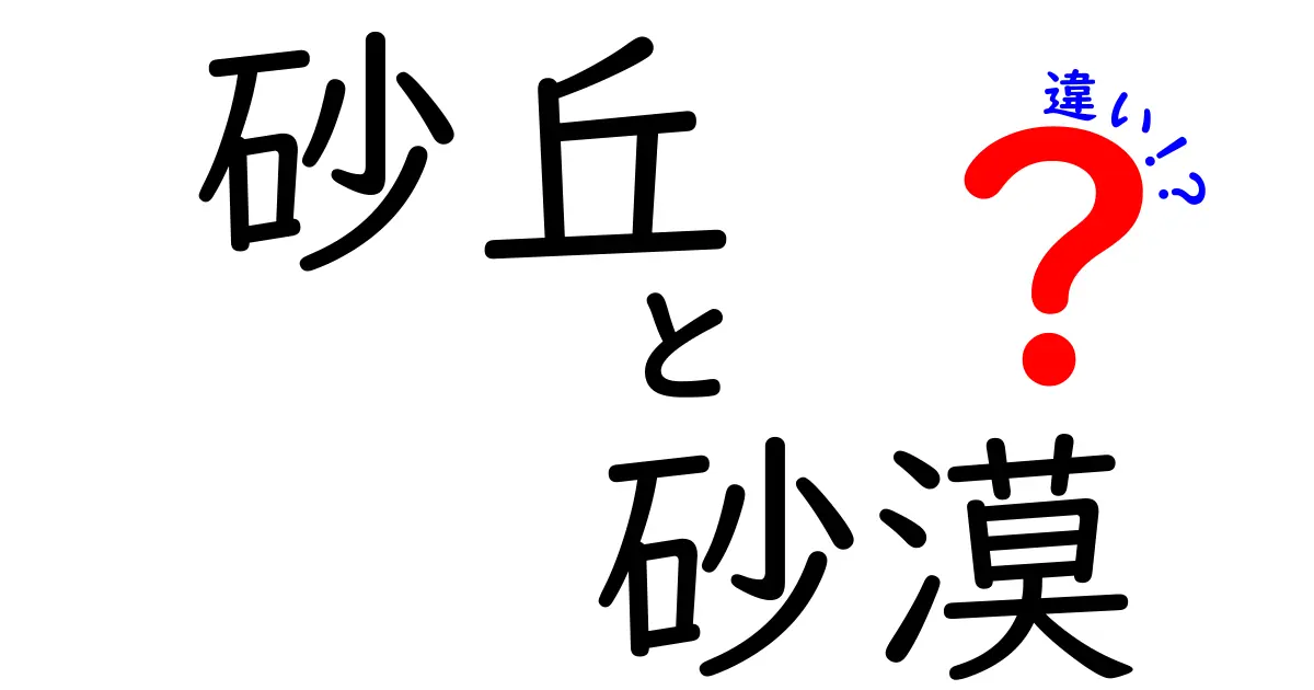 砂丘と砂漠の違いって?意外と知らない自然の不思議を解説!