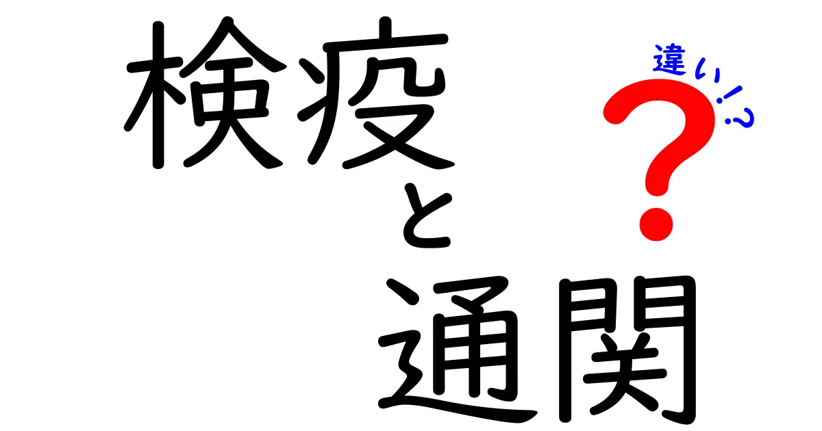 検疫と通関の違いって何？わかりやすく解説！