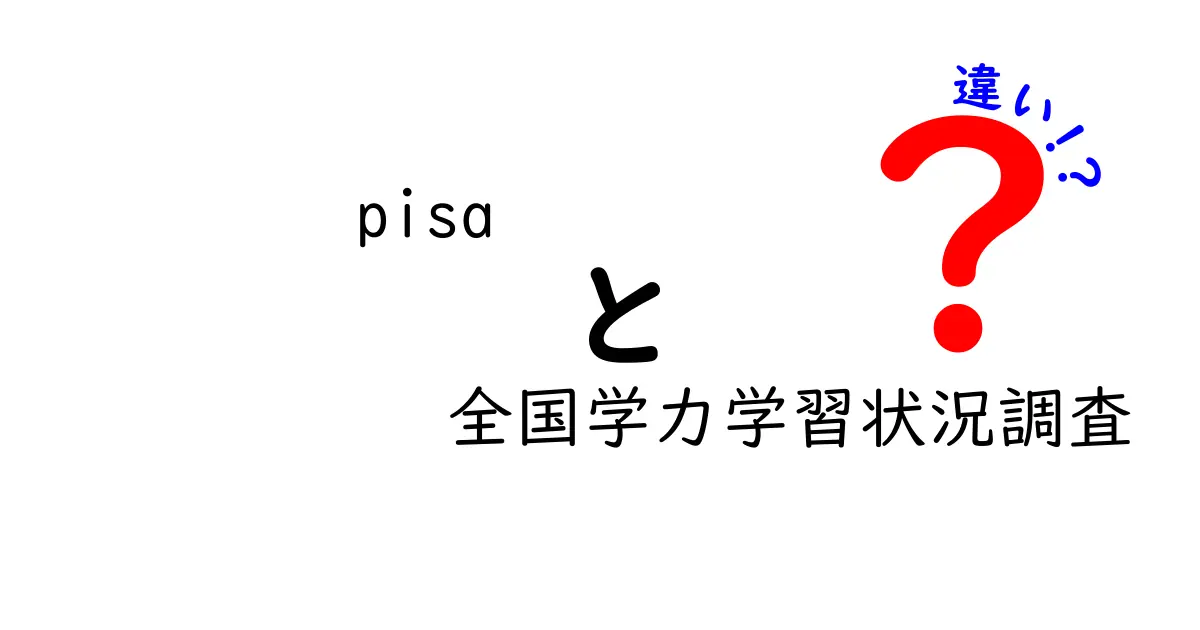 PISAと全国学力学習状況調査の違いを徹底解説|中学生にもわかる比較ガイド