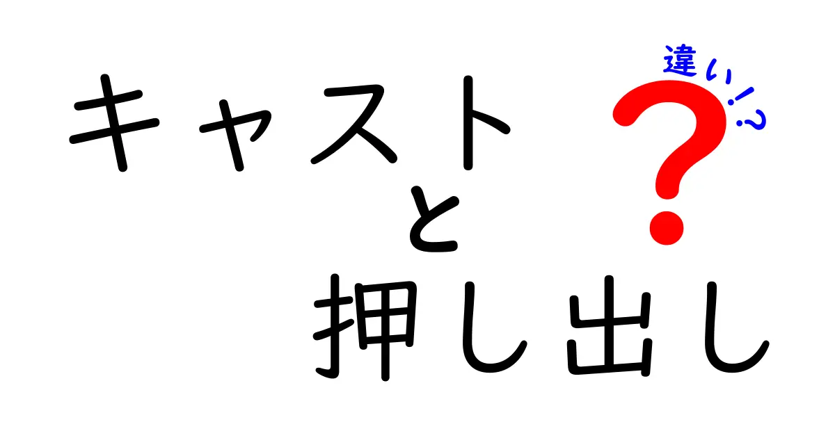 キャストと押し出しの違いをわかりやすく解説!中学生にも伝わる基本と使い分けのコツ