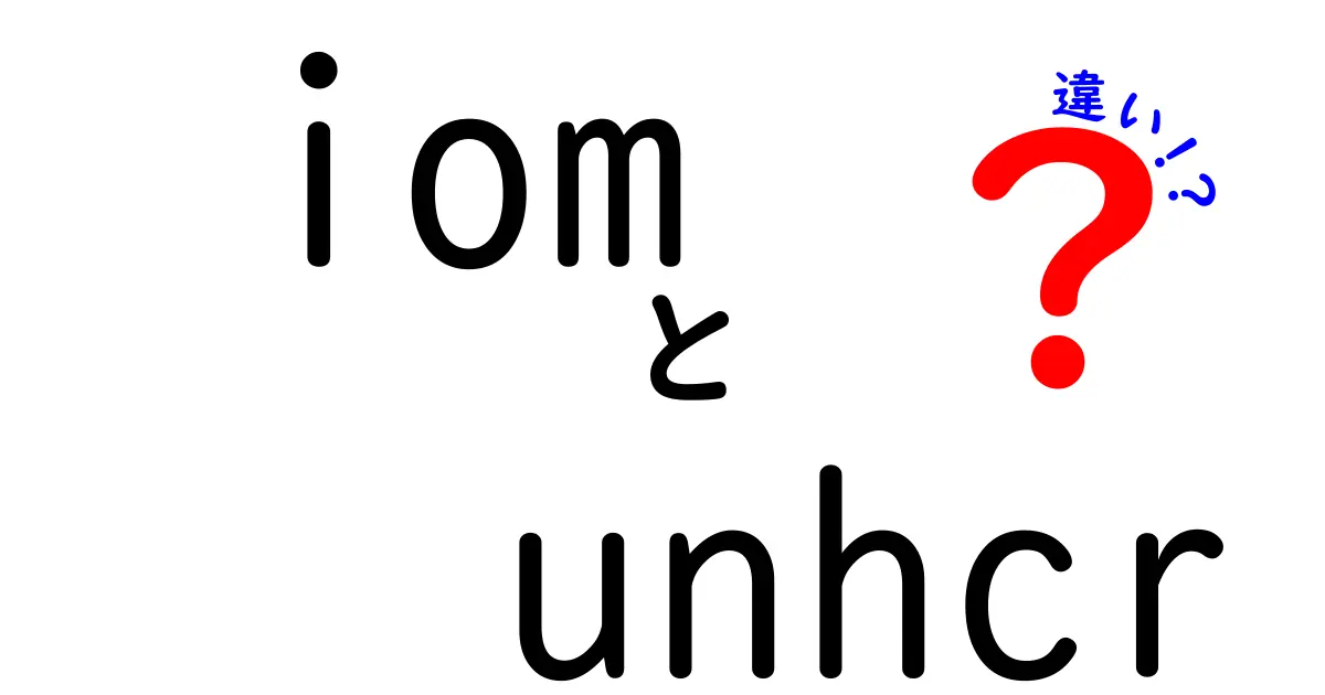 IOMとUNHCRの違いを徹底解説:移民と難民をめぐる二つの国際機関の役割をわかりやすく