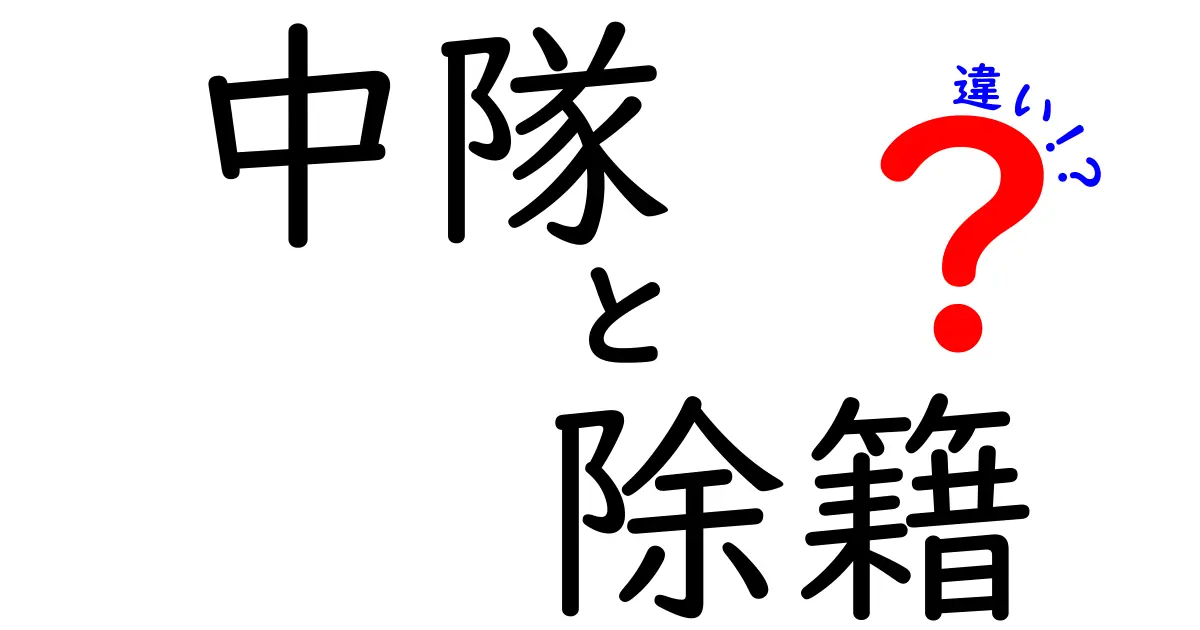 中隊と除籍の違いを完全解説！初心者にもわかる軍隊用語の基礎
