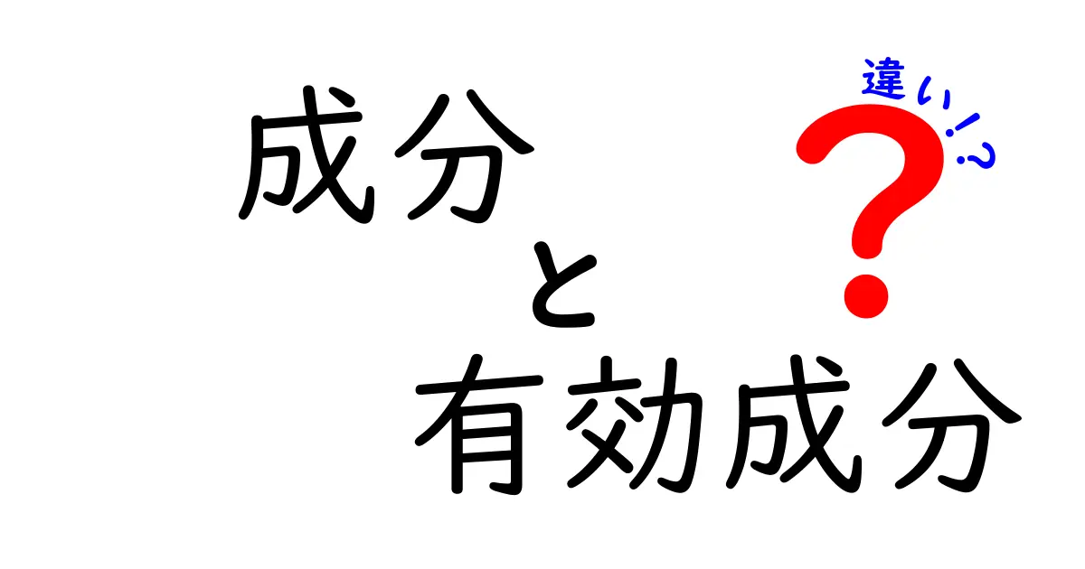 成分と有効成分の違いを徹底解説!日用品の成分表示を正しく読み解くコツ