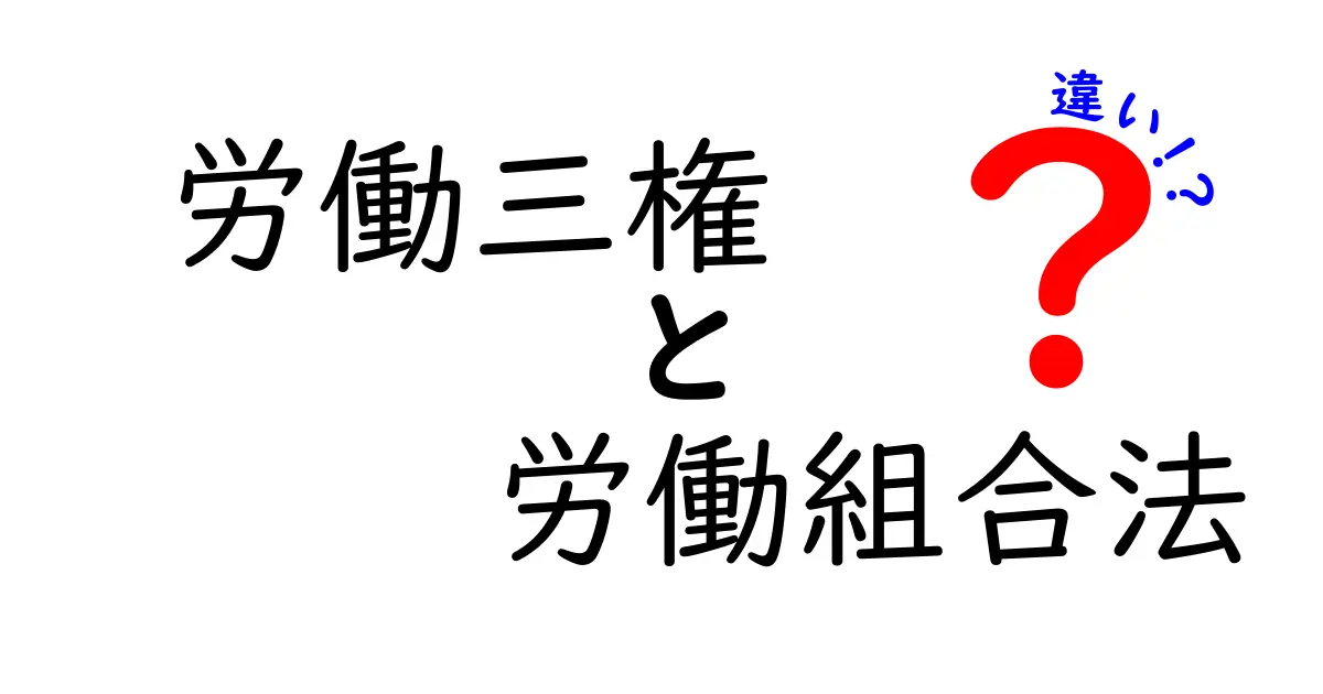 労働三権と労働組合法の違いをわかりやすく解説｜権利と法の役割をはっきりさせる