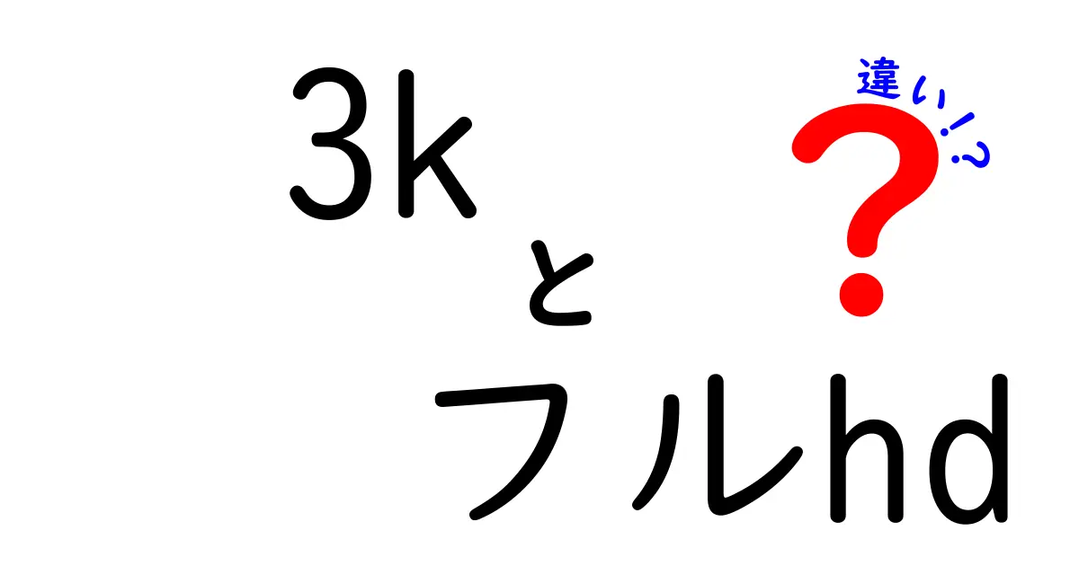 3KとフルHDの違いを徹底解説！表示解像度の違いと選び方