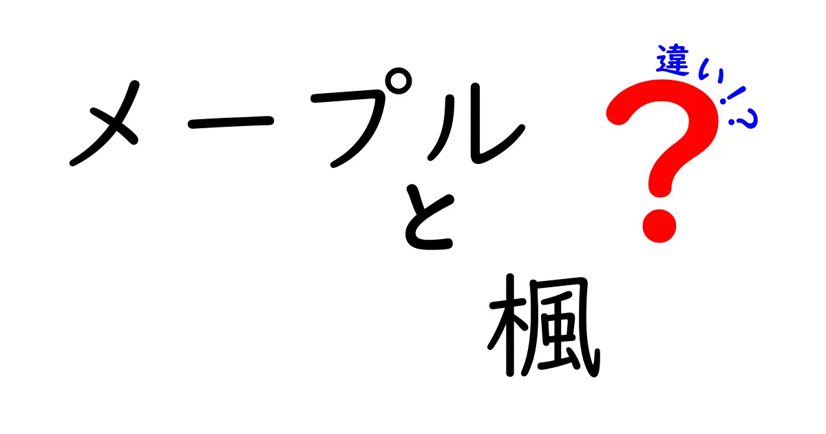 メープルと楓の違いを徹底解説!名前の由来から使い方までスッキリ理解