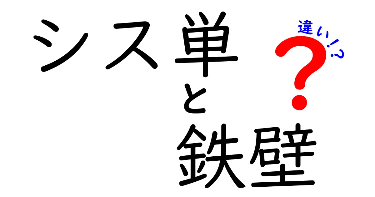 シス単と鉄壁の違いを徹底解説|中学生にもわかる選び方と使い分けガイド
