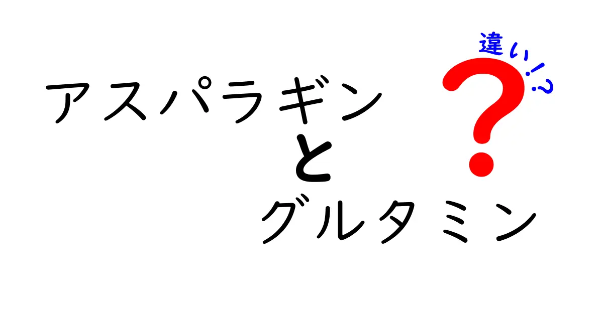 アスパラギンとグルタミンの違いをやさしく解説!体にいいのはどっち?
