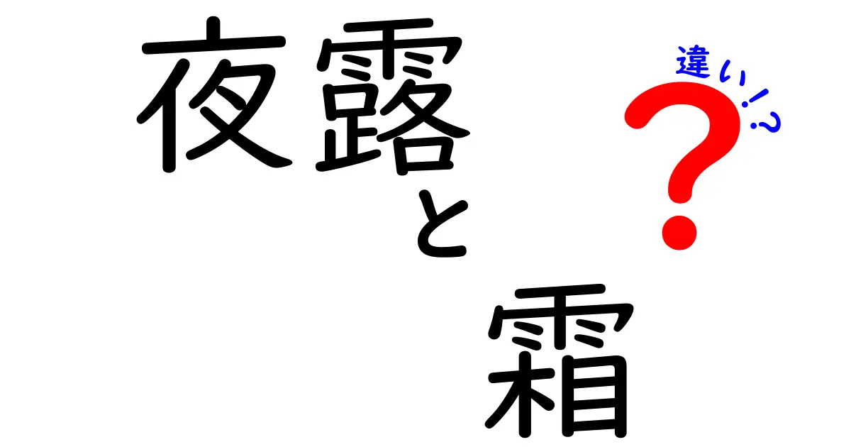 夜露と霜の違いを徹底解説！朝の風景を読み解くヒント