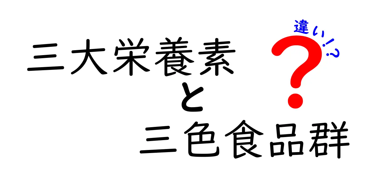 三大栄養素と三色食品群の違いをわかりやすく解説!中学生にも伝わる食事の新常識