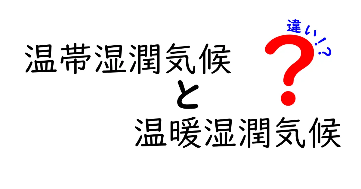 温帯湿潤気候と温暖湿潤気候の違いを徹底解説—中学生にもわかる比較ガイド