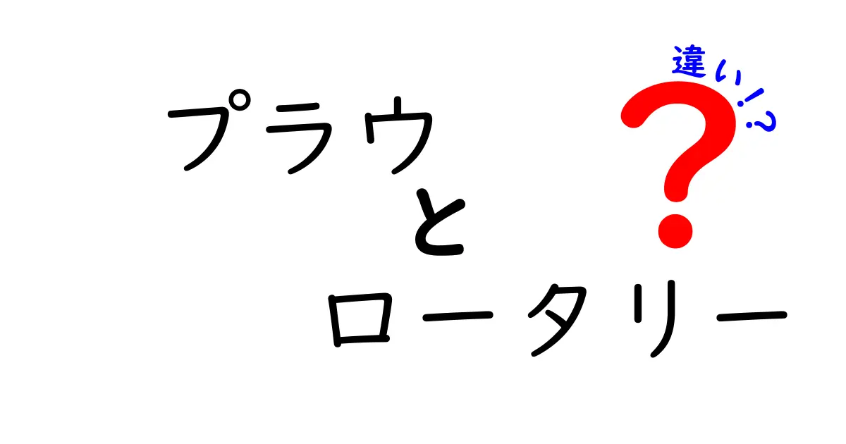 プラウ　ロータリー　違いを徹底解説！初心者にも分かる使い分けと現場のヒント