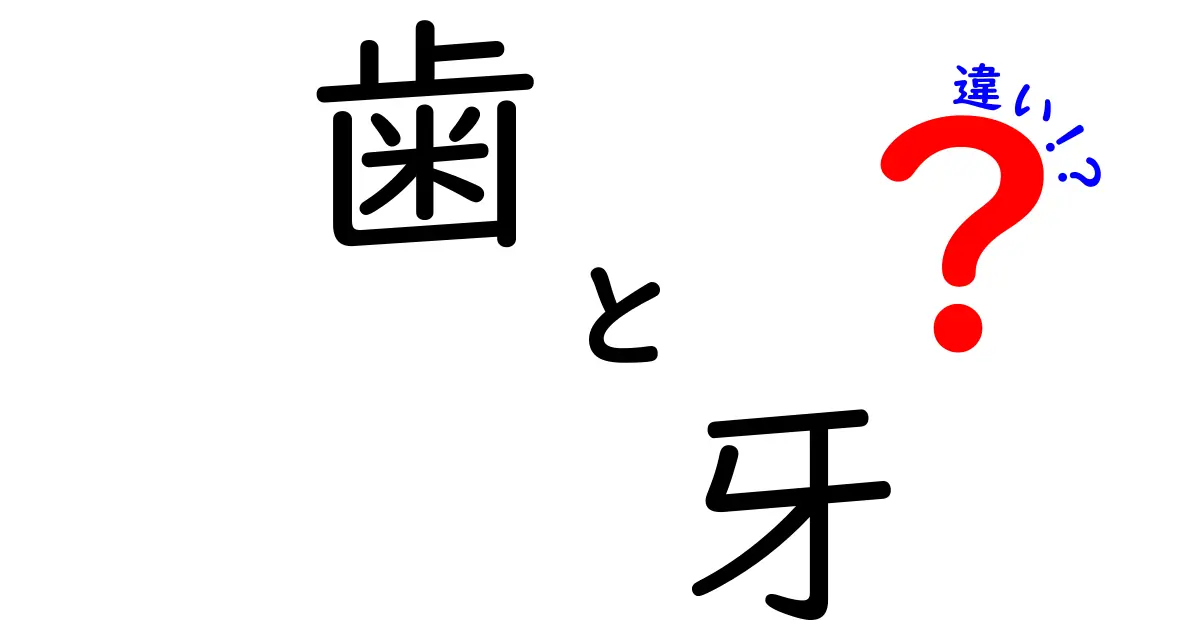 歯と牙の違いを徹底解説!中学生にもわかる本当の意味と使い分け
