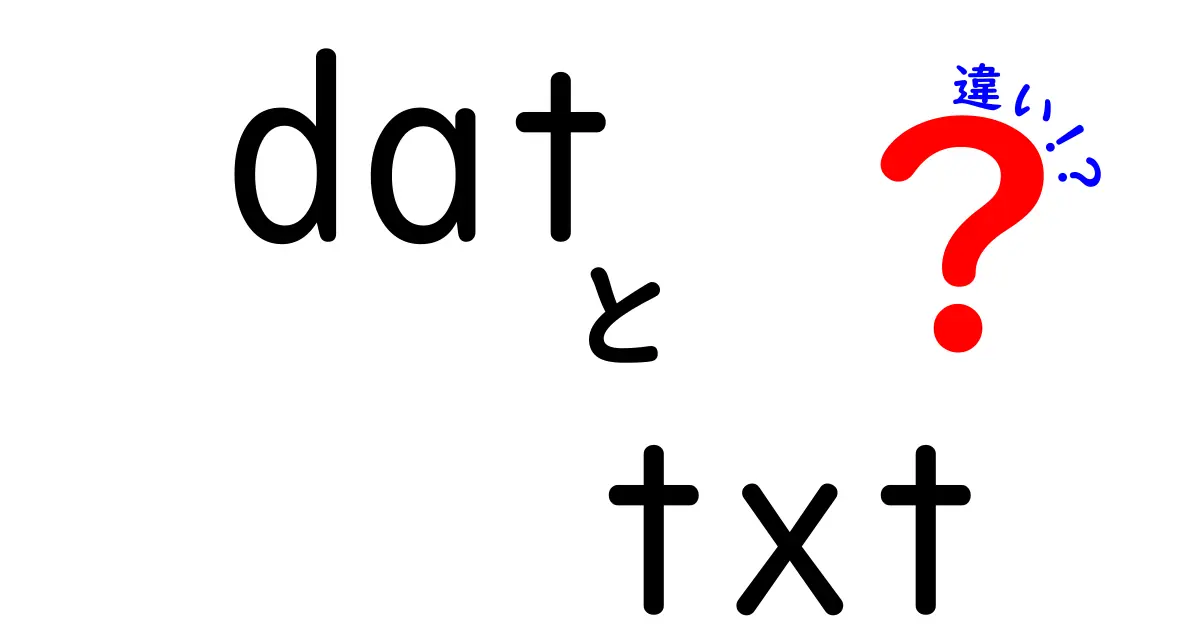 datとtxtの違いを徹底解説!ファイルの拡張子の意味と使い分け完全ガイド