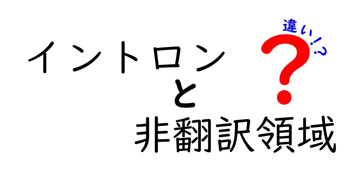 【図解付き】イントロンと非翻訳領域の違いをわかりやすく解説！遺伝子の謎に迫る基礎講座