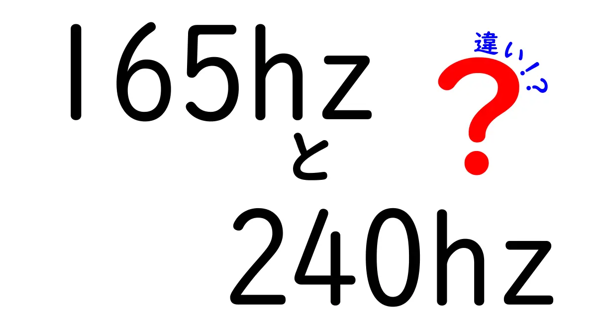 165Hzと240Hzの違いを徹底解説!ゲーミングモニター選びの新しい基準