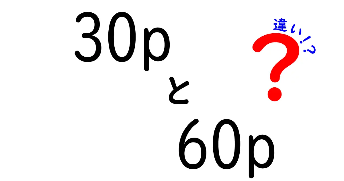 30pと60pの違いを徹底解説—初心者でも分かる動画視聴と撮影のベストな選択法