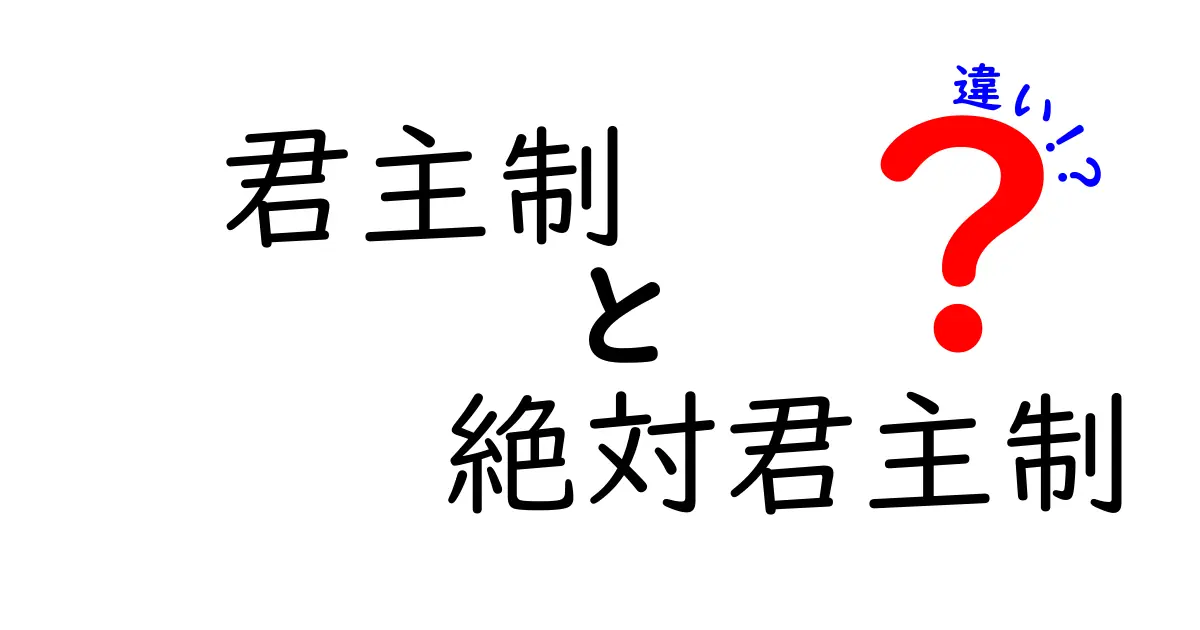 君主制と絶対君主制の違いを徹底解説|中学生にも分かる実例つき