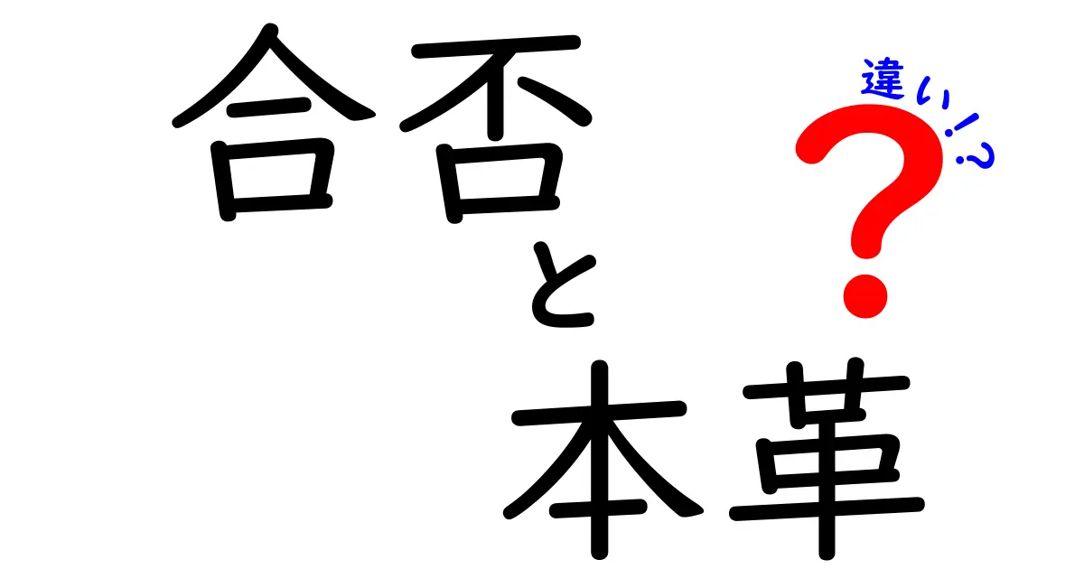 合否と本革の違いを徹底解説｜なぜ混同されやすいのかを分かりやすく解説