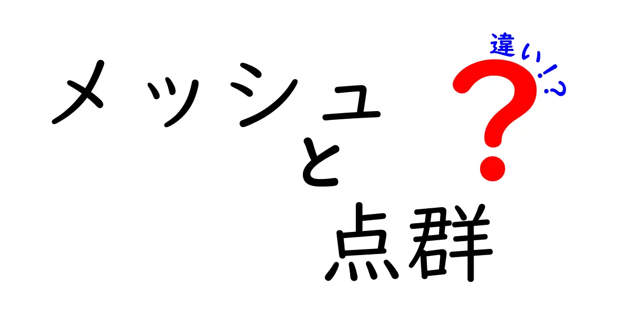 メッシュと点群の違いを徹底解説—3Dデータの“型”を中学生にも分かりやすく理解するコツ