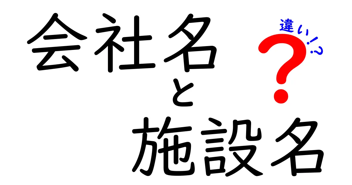 会社名　施設名　違いを徹底解説！使い分けのコツと実務のポイント