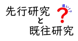 先行研究と既往研究の違いを徹底解説!中学生にもわかる簡単ガイド