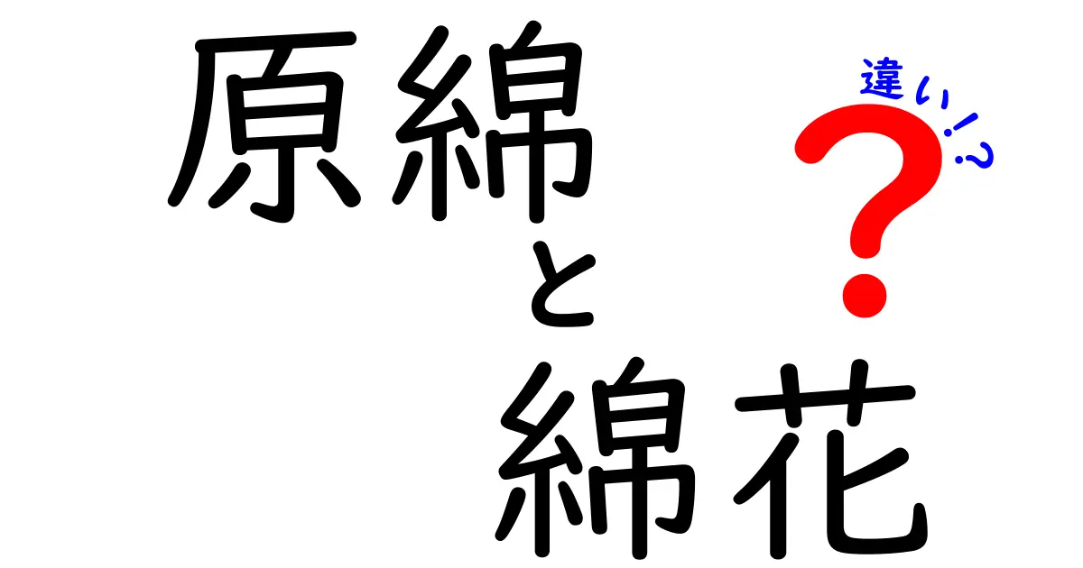 原綿と綿花の違いを徹底解説!原綿 綿花 違いを中学生にも分かるガイド