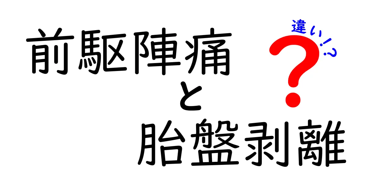 前駆陣痛と胎盤剥離の違いを徹底解説:見分け方と緊急サインを中学生にもわかる日本語で