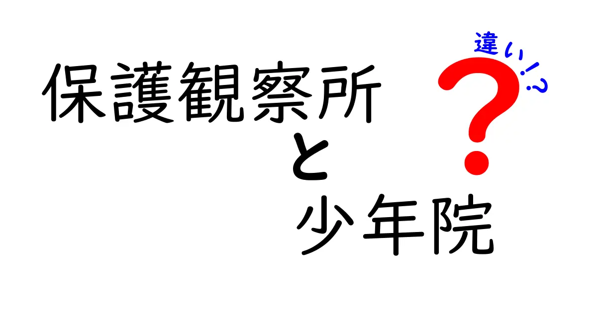 保護観察所と少年院の違いをやさしく解説!誰が対象で、どんな生活になるのかを詳しく知ろう