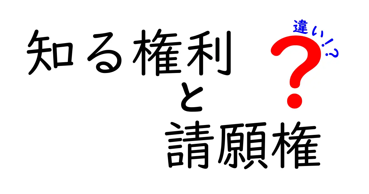 知る権利と請願権の違いをズバリ解説 中学生にもわかる権利の基本