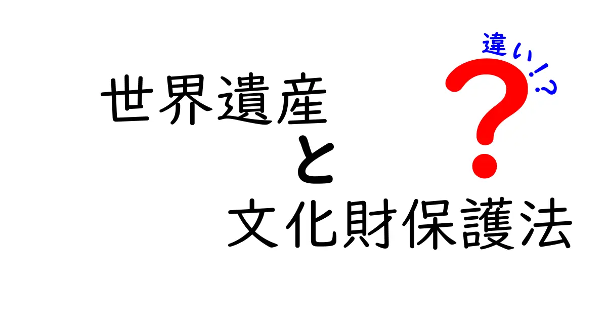 世界遺産と文化財保護法の違いを知ろう！日本の制度の仕組みをわかりやすく解説