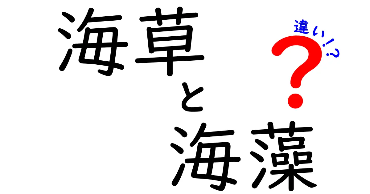 海草と海藻の違いを徹底解説！見分け方・栄養・料理のポイントを中学生にもわかる言葉で