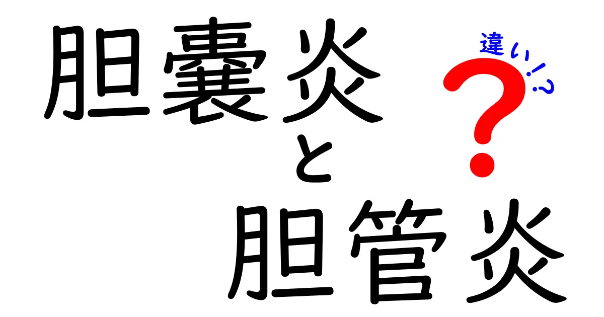 胆嚢炎と胆管炎の違いを徹底解説！症状・原因・治療を分かりやすく比較