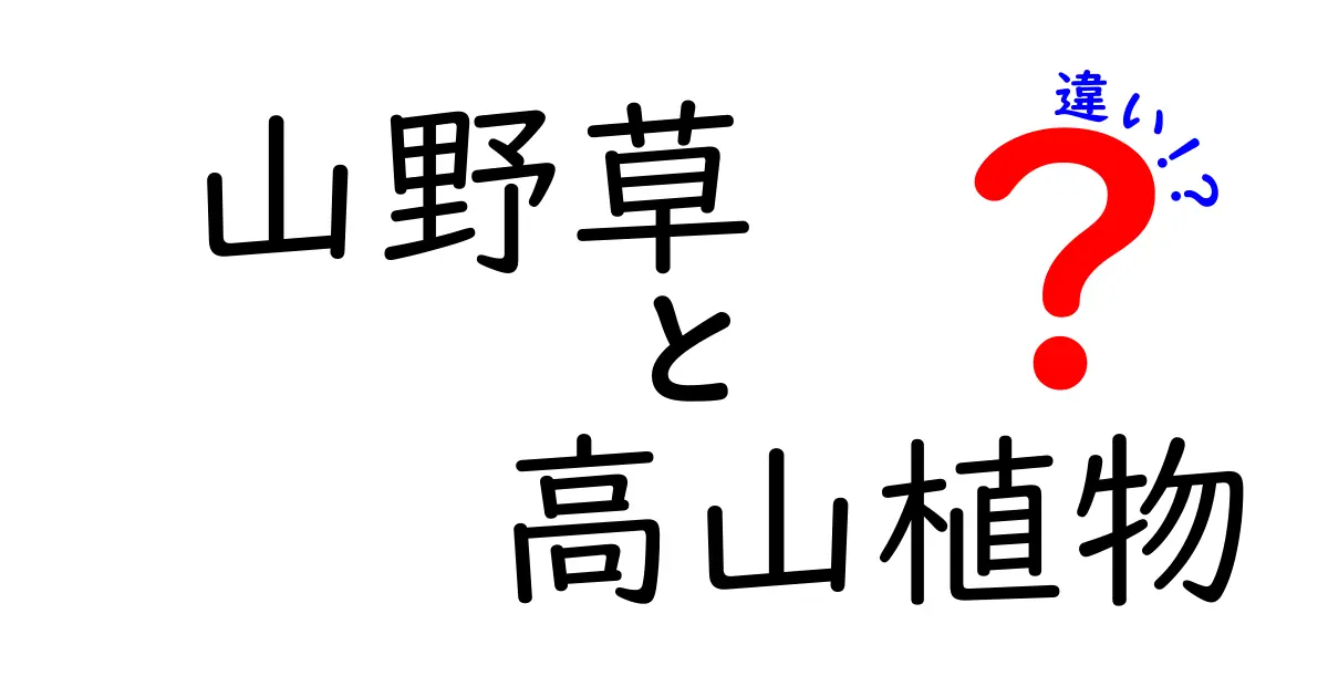 山野草と高山植物の違いを完全解説！見分け方・育て方のポイントまで一挙公開