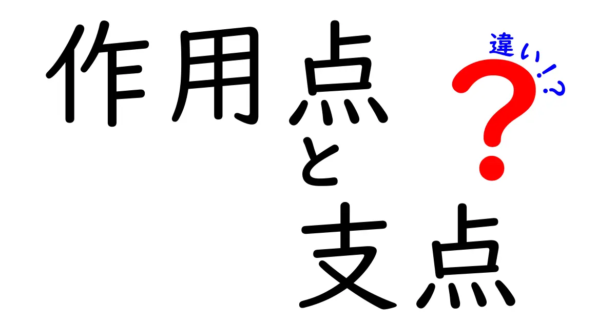 作用点と支点の違いがすぐ分かる!中学生にもやさしい力の仕組み徹底解説